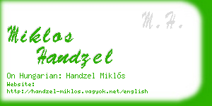 miklos handzel business card